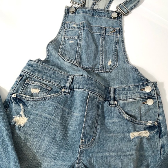 Garage Jeans Garage Denim Distressed Overalls New Size Xs Poshmark